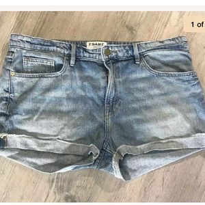 FRAME DENIM  Short Womens Sz 31 Whit Wash Distress